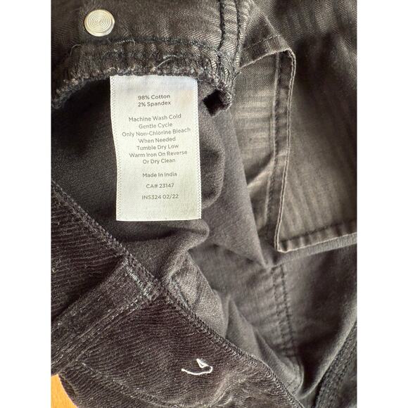 Talbots Black Corduroy Straight Leg Pants Size 22W 90's Classic Casual Office - Picture 9 of 9